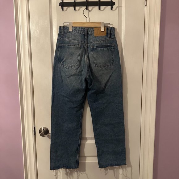 💖HOST PICK💖 ZARA Blue Hi-Rise Straight Leg Jean (Size 6 US/38 EUR) - Picture 4 of 7